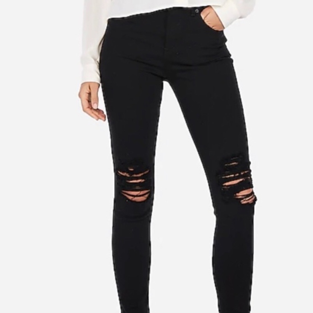 Express Jeans High Rise Leggings - Picture 3 of 5